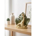 Clayre & Eef Figurine Girafe 19 cm Couleur or Vert Polyrésine