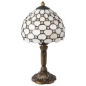 Lumilamp Lampe de table Tiffany Ø 20x38 cm Blanc Marron Verre
