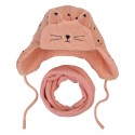 Melady Set écharpe d'hiver Bonnet d'hiver Enfant Rose Synthétique