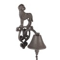 Clayre & Eef Sonnette ancienne Chien 14x14x24 cm Marron Métal