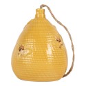Clayre & Eef Decorative Birdhouse Ø 11x14 cm Yellow Ceramic