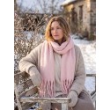 Clayre & Eef Wintersjaal Dames 40x190 cm Roze Textiel