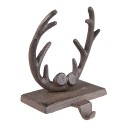Clayre & Eef Haak Kerstsok Gewei 13x12x18 cm Bruin IJzer