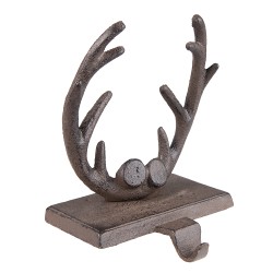 Clayre & Eef Haak Kerstsok Gewei 13x12x18 cm Bruin IJzer
