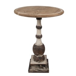 Clayre & Eef Beistelltisch Ø 62x81 cm Braun Holz