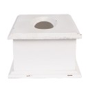 Clayre & Eef Scatola di fazzoletti 28x16x10 cm Bianco Legno