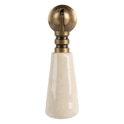 Clayre & Eef Door Knob 2x2x7 cm Beige Ceramic