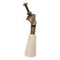 Clayre & Eef Deurknop 2x2x7 cm Beige Keramiek