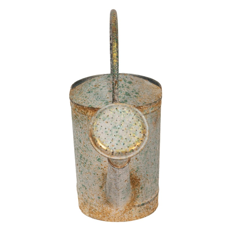 Clayre & Eef Arrosoir de décoration 50x16x33 cm Gris Vert Métal