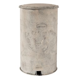 Clayre & Eef Treteimer 12000 ml Weiß Eisen Huhn