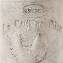Clayre & Eef Pedaalemmer 12000 ml Wit IJzer Kip