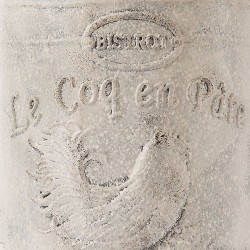 Clayre & Eef Pedaalemmer 12000 ml Wit IJzer Kip