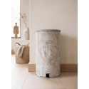 Clayre & Eef Pedaalemmer 12000 ml Wit IJzer Kip