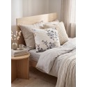 Clayre & Eef Federa per cuscino 50x50 cm Bianco Grigio Poliestere Fiori