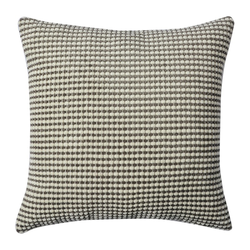 Clayre & Eef Housse de coussin 45x45 cm Marron Blanc Synthétique
