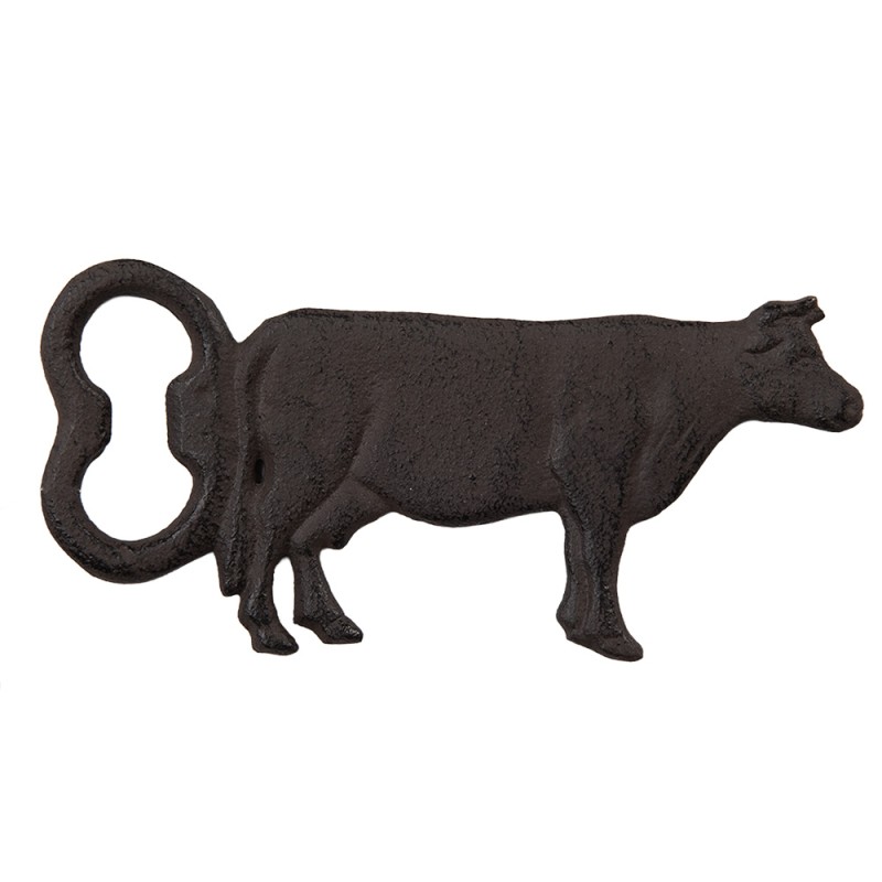 Clayre & Eef Flesopener Koe 15x1x7 cm Bruin Metaal