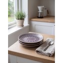 Clayre & Eef Gebaksbord Ø 13 cm Paars Keramiek