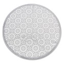 Clayre & Eef Bistroset Bistrotafel Bistrostoel 3-delig Ø 60x70 / 50x40x93 cm Wit Metaal