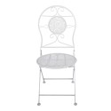 Clayre & Eef Bistroset Bistrotafel Bistrostoel 3-delig Ø 60x70 / 50x40x93 cm Wit Metaal