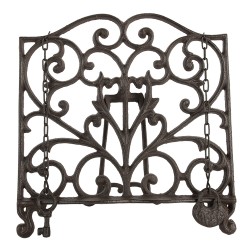 Clayre & Eef Kookboekstandaard 27x5x27 cm Bruin Metaal