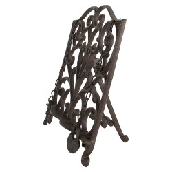 Clayre & Eef Kookboekstandaard 27x5x27 cm Bruin Metaal