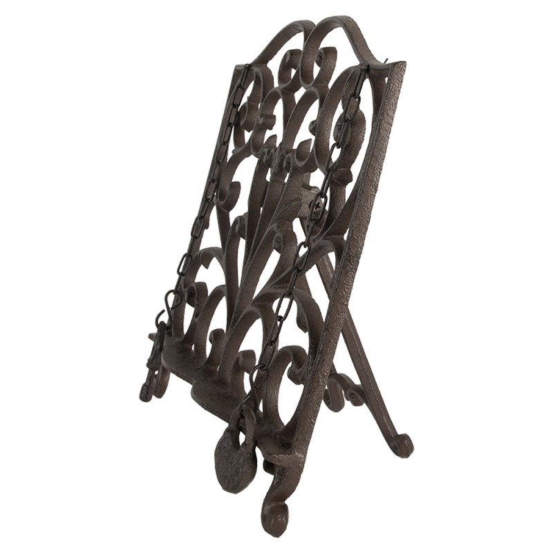 Clayre & Eef Porta libro di cucina 27x5x27 cm Marrone Metallo