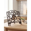 Clayre & Eef Porta libro di cucina 27x5x27 cm Marrone Metallo