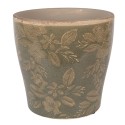 Clayre & Eef Pot de fleurs Ø 14x13 cm Vert Céramique