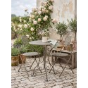 Clayre & Eef Bistroset Bistrotafel Bistrostoel 3-delig Ø 60x70 / 50x40x93 cm Groen Metaal