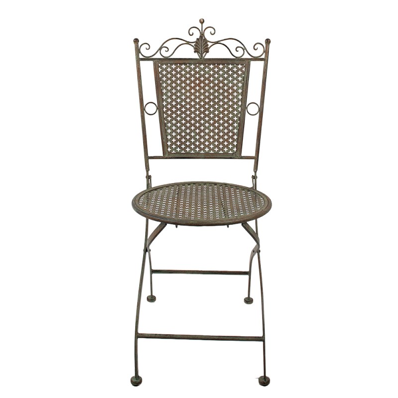 Clayre & Eef Bistrostoel 43x45x96 cm Groen Bruin IJzer