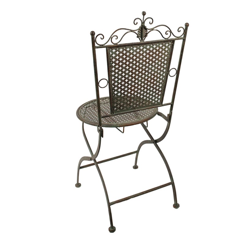 Clayre & Eef Bistrostoel 43x45x96 cm Groen Bruin IJzer