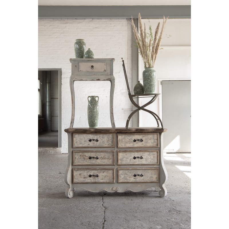 Clayre & Eef Bistrostoel 43x45x96 cm Groen Bruin IJzer