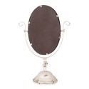 Clayre & Eef Specchio da tavolo 34x16x50 cm Beige Metallo