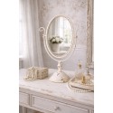 Clayre & Eef Specchio da tavolo 34x16x50 cm Beige Metallo