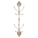 Clayre & Eef Attaccapanni da parete 28x22x100 cm Bianco Ferro