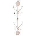 Clayre & Eef Wall Coat Rack 28x22x100 cm White Iron