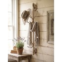 Clayre & Eef Portemanteau mural 28x22x100 cm Blanc Fer
