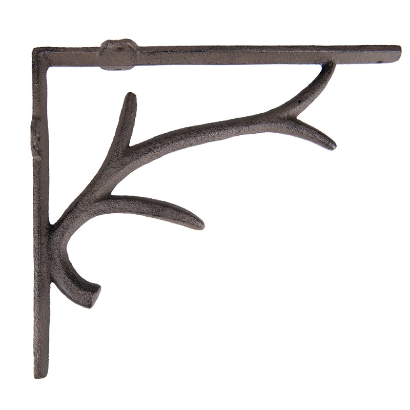 Clayre & Eef Supporto per mensola 5x25x21 cm Marrone Ferro Corno