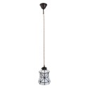 Lumilamp Hängeleuchte Tiffany Ø 15x115 cm Weiß Braun Glas