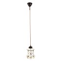 Lumilamp Hängeleuchte Tiffany Ø 15x115 cm Weiß Braun Glas