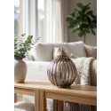 Clayre & Eef Lanterne LED Ø 15x20 cm Marron Verre