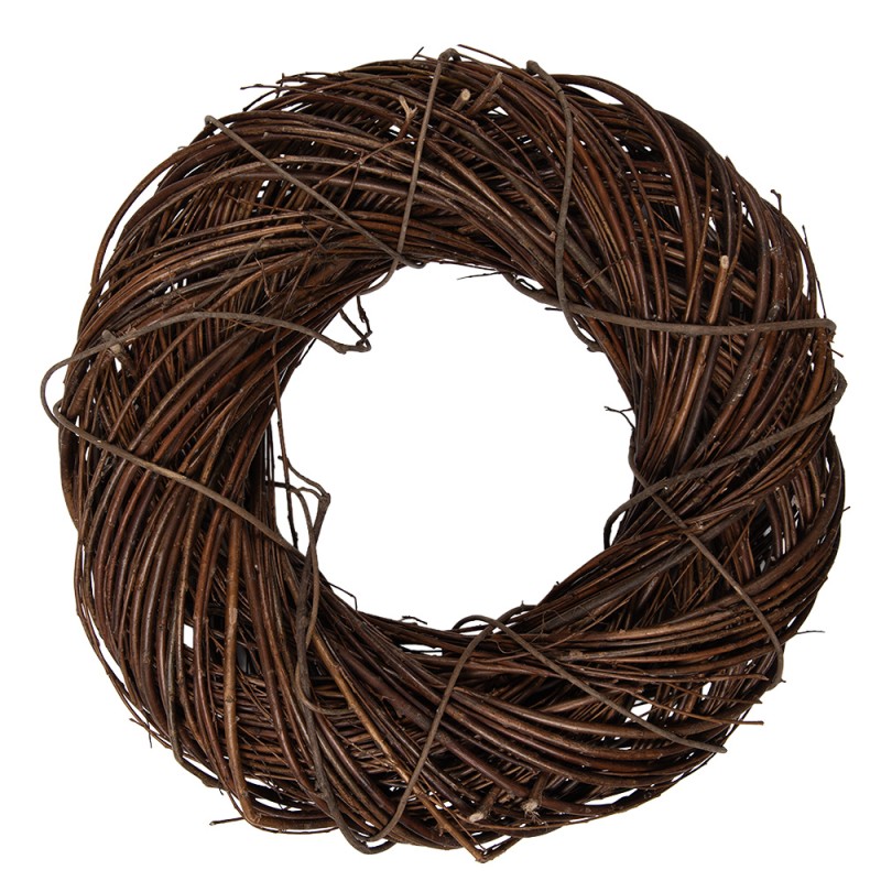 Clayre & Eef Wreath Ø 40x10 cm Brown Rattan