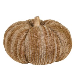 Clayre & Eef Decorazione Zucca Ø 25x16 cm Marrone Poliestere