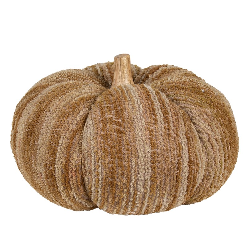 Clayre & Eef Decoration Pumpkin Ø 25x16 cm Brown Polyester