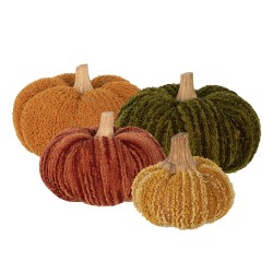 Clayre & Eef Decorazione Zucca Ø 25x16 cm Marrone Poliestere