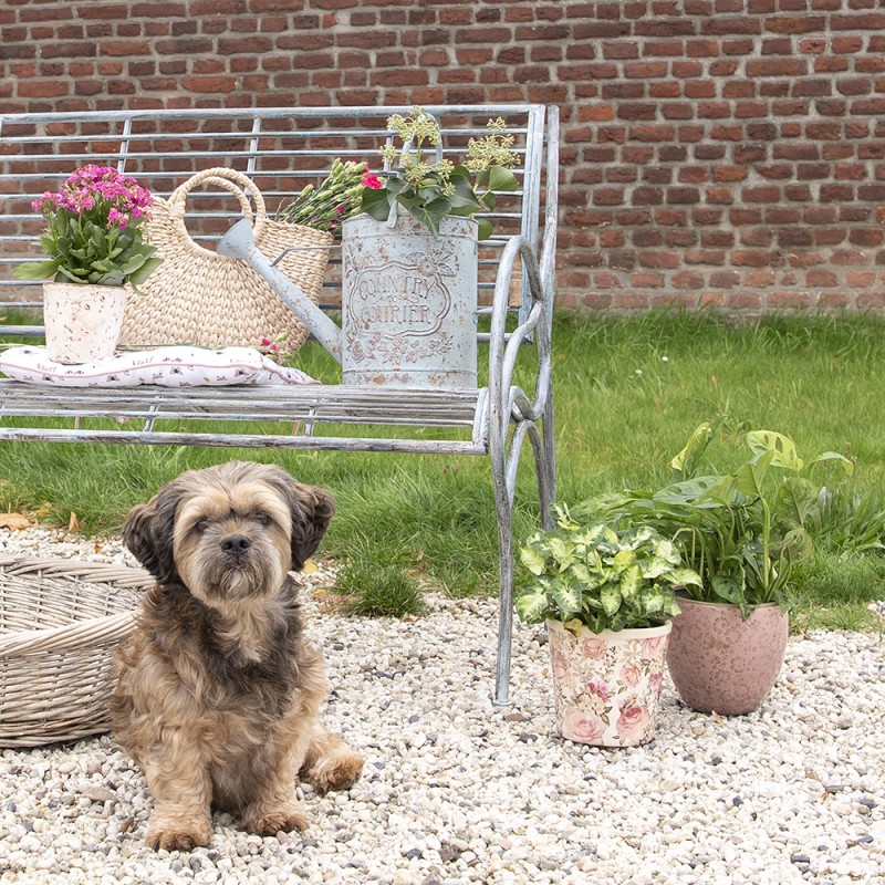 Clayre & Eef Cesta per cani 74x57x19 cm Grigio Rattan