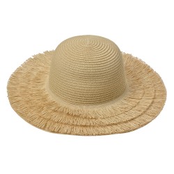 Juleeze Hoed Beige Papierstro