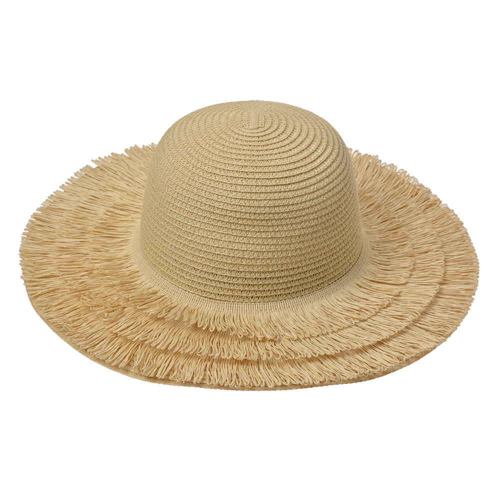 Juleeze Hoed Beige Papierstro afbeelding
