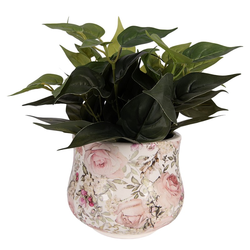 Clayre & Eef Blumentopf Ø 18x15 cm Beige Keramik