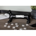 Clayre & Eef Kalender Hond 31x8x15 cm Zwart Polyresin